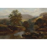 William Mellor, British 1851-1931- On the Conway, North Wales; oil on canvas, signed, bears