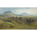 Frederick William Pike, British, late 19th/early 20th century- Figure on a path in a Highland