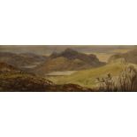 Attributed to John Wilson Carmichael, British 1799-1868- A mountainous landscape; watercolour and