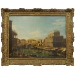 After Giovanni Antonio Canal, called Canaletto, Italian 1697-1768- Venetian Capriccio showing