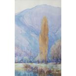 Alfred John Billinghurst RBA, British 1880-1963- Autumn Landscape; watercolour, signed in pencil,