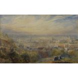 Attributed to Edwin Williams, British c.1810-1880- London from Blackheath; watercolour, 24x34.