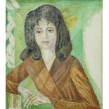 Marie Vorobieff Marevna, Russian 1892-1984- Portrait of Marika; oil on panel, 61x54.5cm (unframed)