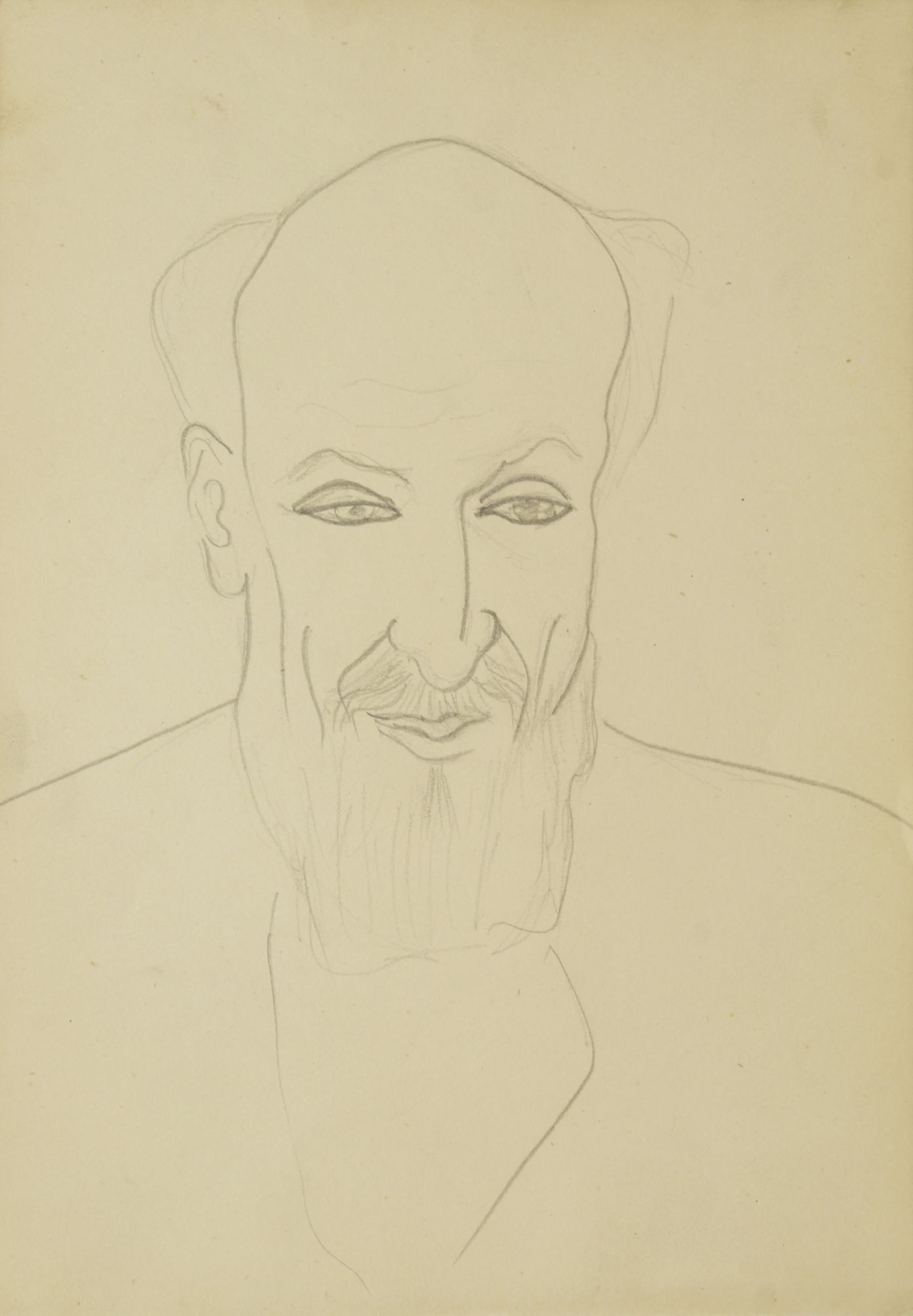 Marie Vorobieff Marevna, Russian, 1892-1984- Lev Isaakovich Shestov; pencil on paper, 25.5x17.7cm (