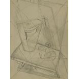 Marie Vorobieff Marevna, Russian 1892-1984- Constructivist preliminary still life sketch, c. 1949