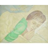 Marie Vorobieff Marevna, Russian 1892-1984- Marika sleeping, 1966; oil on household paint on