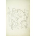 Marie Vorobieff Marevna, Russian 1892-1984- Woman resting her head on a table, 1945, (recto),