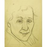 Marie Vorobieff Marevna, Russian 1892-1984- Portrait of Marc Chagall; pencil with black crayon