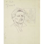 Marie Vorobieff Marevna, Russian 1892-1984- Sketch of Diego Rivera, (recto), Still life, (verso);