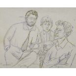 Marie Vorobieff Marevna, Russian 1892-1984- 'Diego Rivera, Chaïm Soutine and Marc Chagall, 1915';