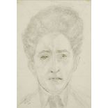 Marie Vorobieff Marevna, Russian 1892-1984- 'Jean Cocteau, Paris, 1916'; charcoal with green ink