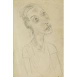 Circle of Diego Rivera, Mexican 1886-1957- Portrait of Marevna, side profile, head and shoulders;