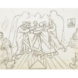 Marie Vorobieff Marevna, Russian 1892-1984- Preliminary drawing for ‘Hasidic Dance during the