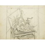 Marie Vorobieff Marevna, Russian 1892-1984- Still life; pencil on paper, 24x32cm (unframed)The top