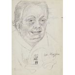 Marie Vorobieff Marevna, Russian 1892-1984- Portrait of Diego Rivera, head and shoulders (recto) and