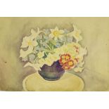 Marie Vorobieff Marevna, Russian 1892-1984- Study of Flowers c.1943; watercolour, gouache and