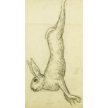 Marie Vorobieff Marevna, Russian 1892-1984 Study of a hare, c.1950; charcoal, signed and dated in