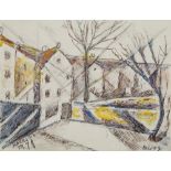 Marie Vorobieff Marevna, Russian 1892-1984- 'Ealing, 1979'; watercolour, pen ink and pencil on