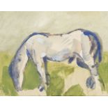 Keith Vaughan, British 1912-1977- Horse eating grass, 1958; watercolour, signed and dated in pencil,