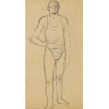 Keith Vaughan, British 1912-1977- Sketch of a standing man, nude female standing, and studies of