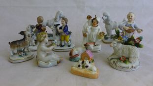 A quantity of 19th century porcelain figures and fairings