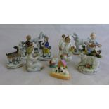 A quantity of 19th century porcelain figures and fairings