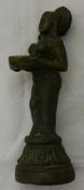 A 19th century Indian cast bronze figure of a female