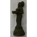 A 19th century Indian cast bronze figure of a female