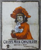 A Caley's Milk Chocolate advertising board