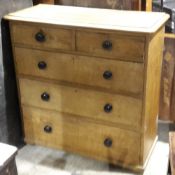 A Victorian scumble painted pine chest of drawers