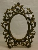 A brass frame