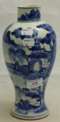 A Chinese Kangxi blue and white vase