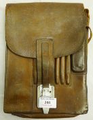 A German leather map case