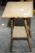 A bamboo side table
