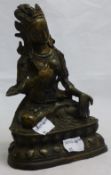 A small bronze seated Buddha