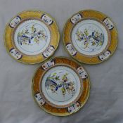 Three 19th century Spode plates
