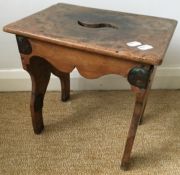 A small 19th century rustic stool