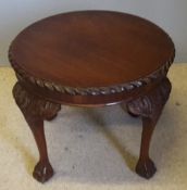An early 20th century mahogany coffee table