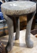 A 19th/20th century Ethiopian tribal stool