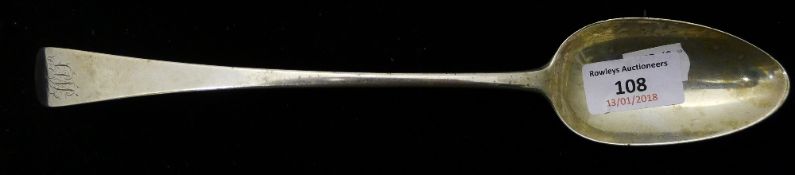 A Georgian silver basting spoon