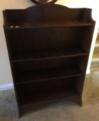 An oak open bookcase