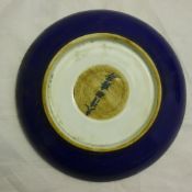 A Chinese blue porcelain shallow dish