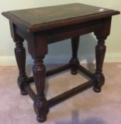 A 17th century style oak joint stool