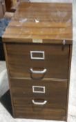 A metal filing cabinet with scumble glaze decoration