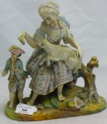 A porcelain figural group