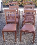 A set of six Edwardian mahogany dining chairs