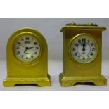 Two miniature clocks