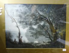 A gilt framed print AFTER COROT,