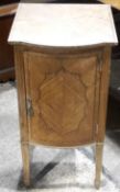 A Victorian satinwood pot cupboard