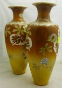 A pair of large Satsuma vases